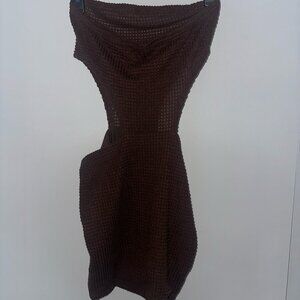 Shein Brown Cutout Mini Dress